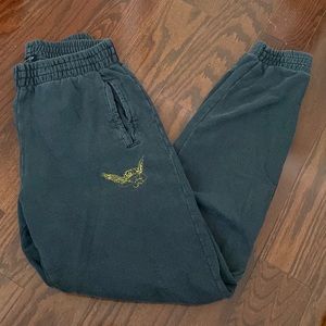 dark grey angel embroidered rosa sweatpants